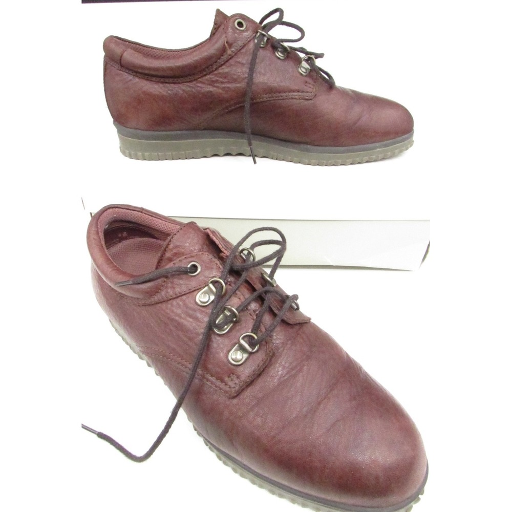 Easy Spirit Taylor Women's US 8 B Dark Brown Grained Leather Comfort Tie Shoes